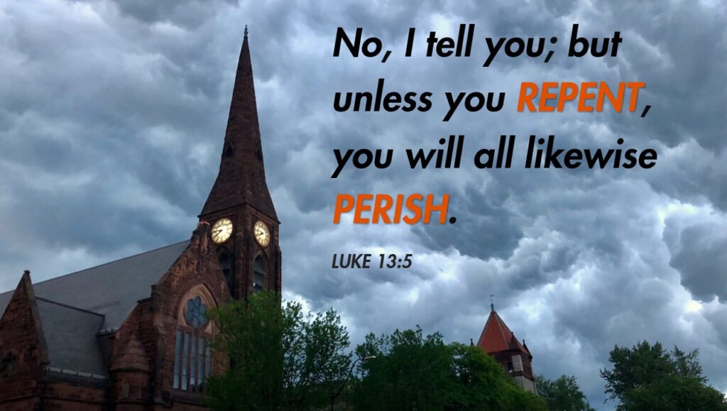 No I tell you but unless you repent you will all likewise perish Seth Yi ARPTalk Chuck Wilson ARP Presbyterian