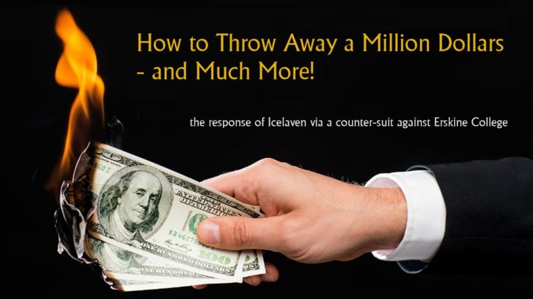 How to Throw Away a Million Dollars and Much More Icelaven Sues Erskine College ARP Talk ARPTalk Chuck WIlson