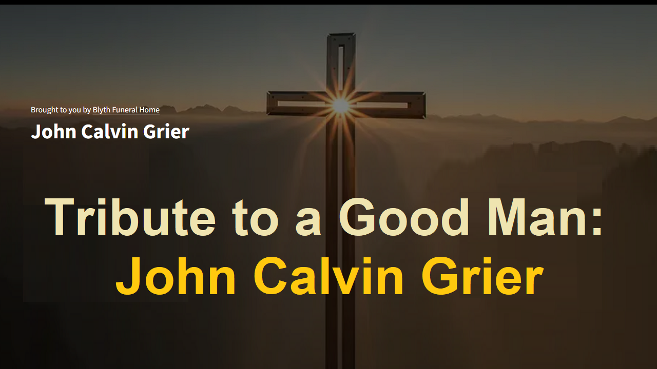 Tribute to a Good Man John Calvin Grier ARPTalk Chuck Wilson Tribute to a Good Man John Calvin Grier ARPTalk Chuck Wilson